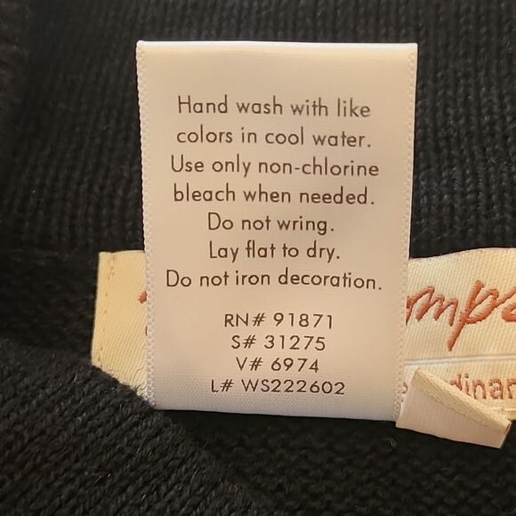 Norm Thompson Black Cotton Blend CARDINAL BIRD Beaded Novelty Sweater Women's 2X - Picture 11 of 12